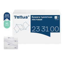 Бумага туалетная листовая Tellus/TORK (Система ТР3) ПРЕМИУМ КОМПЛЕКТ 40 шт., 200 л., 11х23 см, 2-слойная, 233100