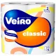 Бумага туалетная бытовая, спайка 4 шт., 2-слойная (4х15 м), VEIRO Classic (Вейро), белая, 5с24
