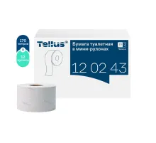 Бумага туалетная 170 метров, Tellus/TORK (Система T2) PREMIUM, КОМПЛЕКТ 12 рулонов, 2-слойная, белая, 120243
