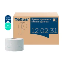 Бумага туалетная 170 метров, Tellus/TORK (Система T2) ADVANCED, КОМПЛЕКТ 12 рулонов, 2-слойная, белая, 120231
