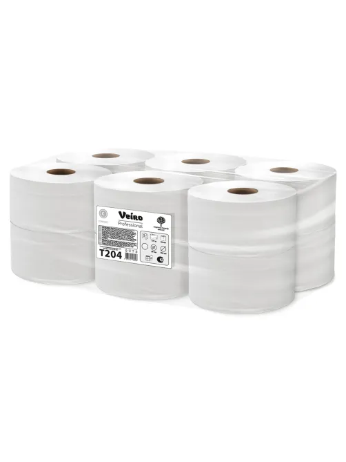Бумага туалетная 170 м, VEIRO Professional (Система T2), КОМПЛЕКТ 12 шт., Comfort, 2-слойная, T204