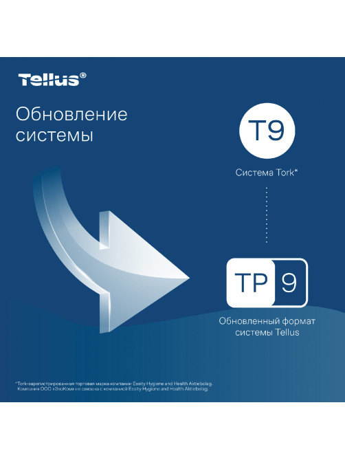 Бумага туалетная 118,2 м, Tellus/TORK (Система T9) SmartOne, ADVANCED, КОМПЛЕКТ 12 рулонов, 2-слойная, белая, 472261