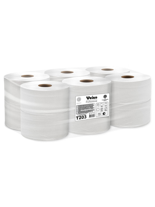 Бумага туалетная 200 м, VEIRO Professional (Система T2), КОМПЛЕКТ 12 шт, Comfort, 2-слойная, T203