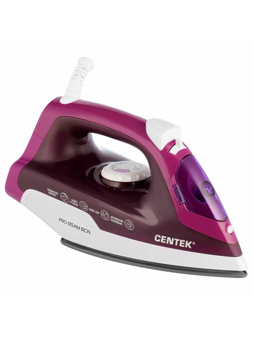 Утюг CENTEK CT-2348, 1800 Вт, антипригарное покрытие, антикапля, антинакипь, фиолетовый, CT-2348 VIOLET