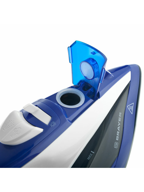 Утюг BRAYER BR4002BL, 2400 Вт, керамическое покрытие, самоочистка, антикапля, антинакипь, синий