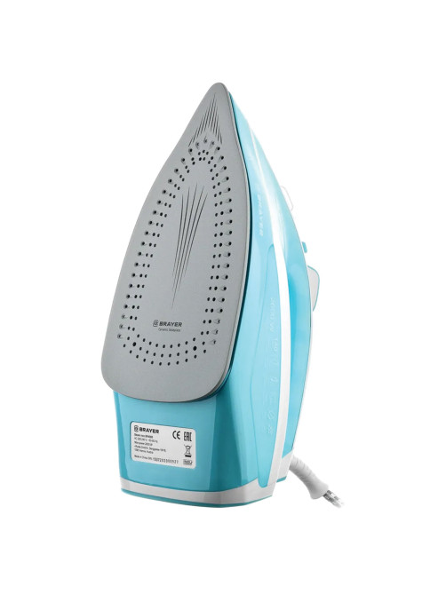 Утюг BRAYER BR4000, 2600 Вт, керамическое покрытие, самоочистка, антикапля, автоотключение, голубой