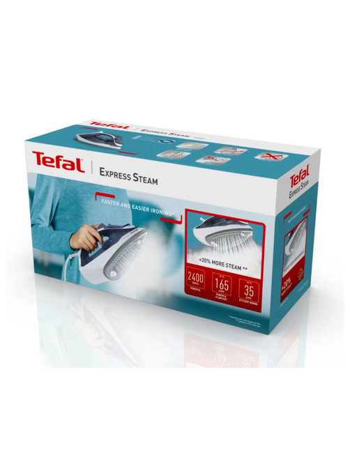 Утюг TEFAL FV2837E0, 2400 Вт, керамическое покрытие, самоочистка, синий