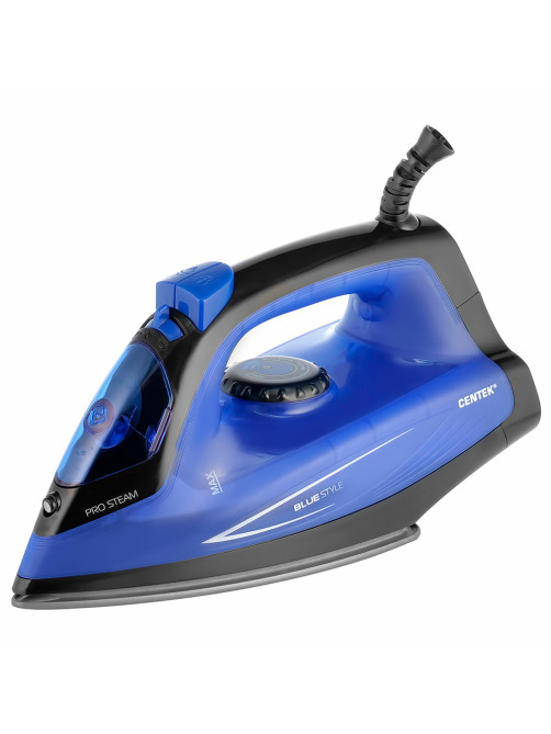 Утюг CENTEK CT-2360, 1600 Вт, антипригарное покрытие, антикапля, антинакипь, синий, CT-2360 BLUE