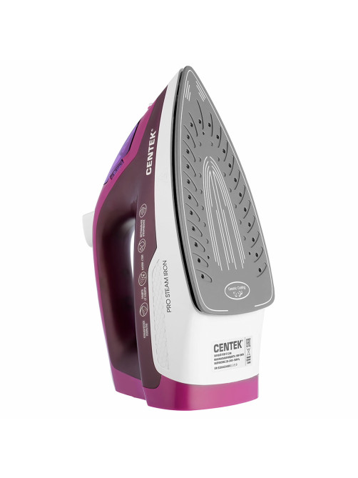 Утюг CENTEK CT-2348, 1800 Вт, антипригарное покрытие, антикапля, антинакипь, фиолетовый, CT-2348 VIOLET
