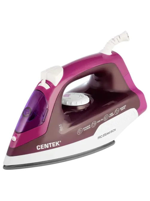 Утюг CENTEK CT-2348, 1800 Вт, антипригарное покрытие, антикапля, антинакипь, фиолетовый, CT-2348 VIOLET