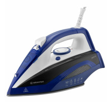 Утюг BRAYER BR4002BL, 2400 Вт, керамическое покрытие, самоочистка, антикапля, антинакипь, синий