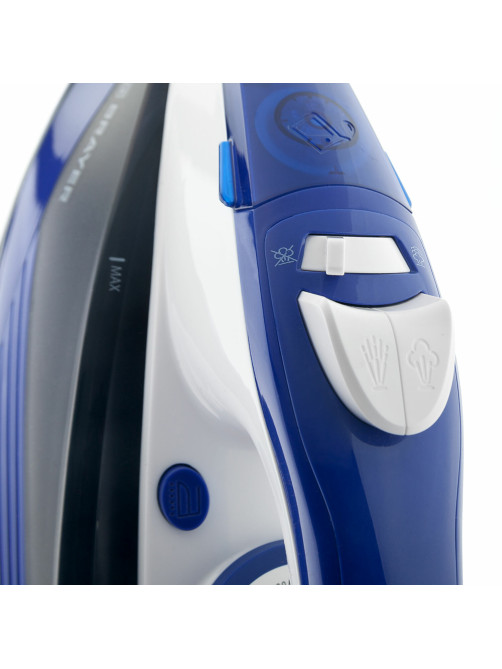 Утюг BRAYER BR4002BL, 2400 Вт, керамическое покрытие, самоочистка, антикапля, антинакипь, синий