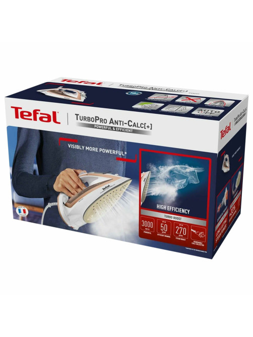 Утюг TEFAL FV5697E1, 3000 Вт, керамическое покрытие, антикапля, антинакипь, самоочистка, бежевый, 1830007645