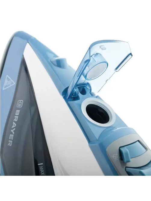 Утюг BRAYER BR4002, 2400 Вт, керамическое покрытие, самоочистка, антикапля, антинакипь, голубой