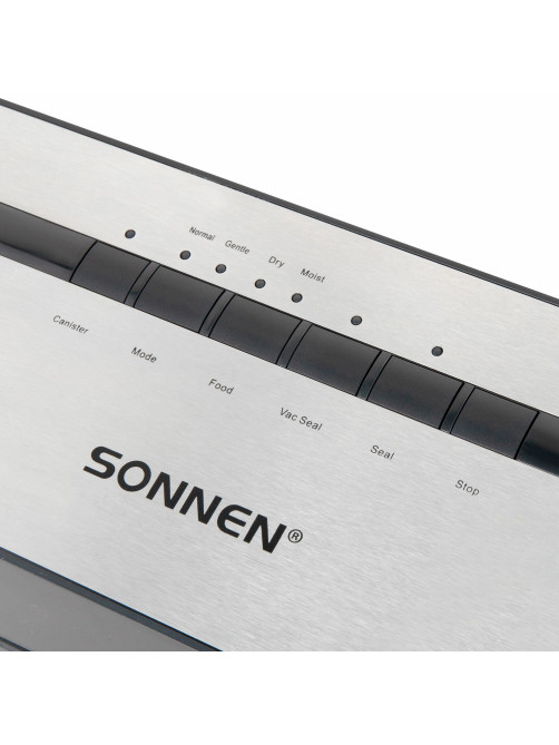 Вакууматор/вакуумный упаковщик SONNEN VS-903, 5 режимов, 12 л/мин, 110 Вт, до 30 см, сухие/влажные продукты, 456339