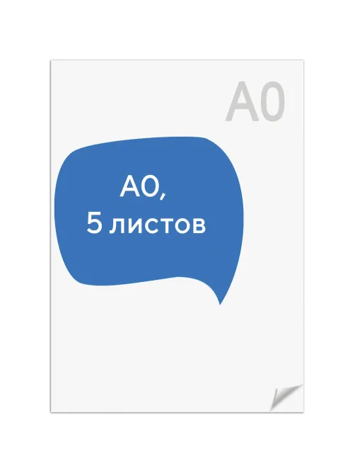 Ватман формат А0 (1200х840 мм), ГОЗНАК С-Пб, плотность 200 г/м2, КОМПЛЕКТ 5 листов, BRAUBERG, 126310