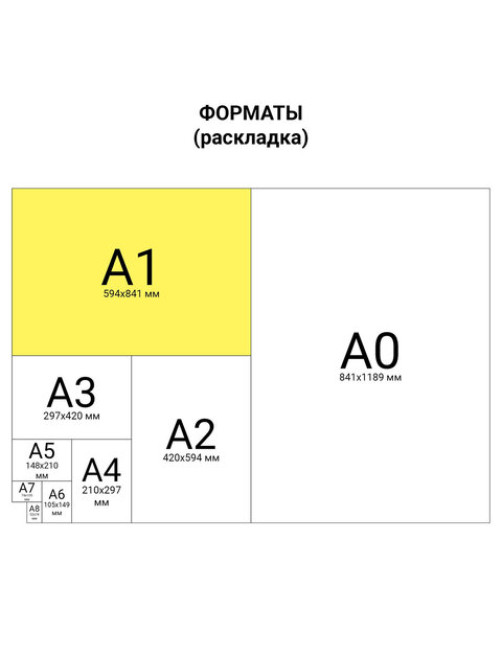 Ватман А1 (610х860 мм), 1 лист, плотность 200 г/м2, ГОЗНАК С-Пб, упаковка по 100 листов, водяной знак