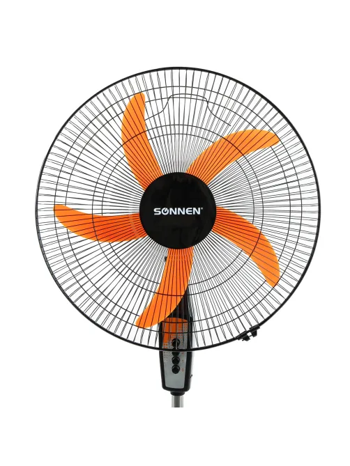 Вентилятор напольный, 3 режима, SONNEN TF-50W-45-А304, d=45 см, 50 Вт, черный, 454789