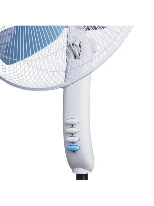 Вентилятор напольный SONNEN FS40-A104 Line, 45 Вт, 3 скоростных режима, белый/синий, 451034