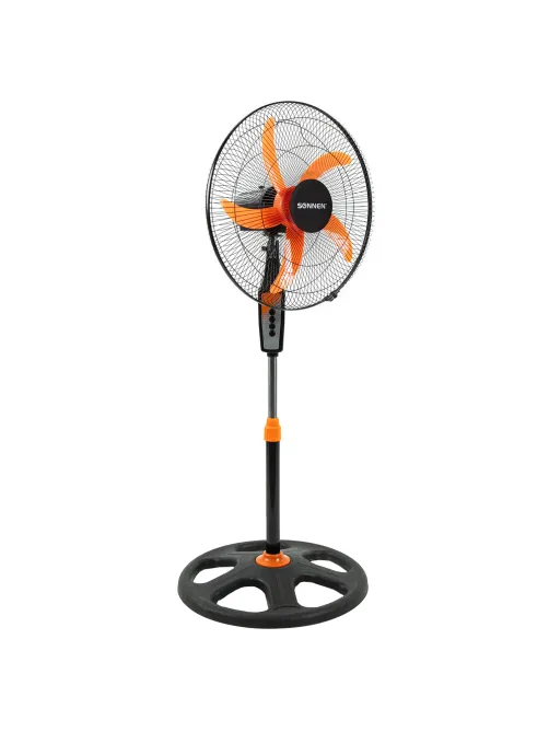 Вентилятор напольный, 3 режима, SONNEN TF-50W-45-А304, d=45 см, 50 Вт, черный, 454789