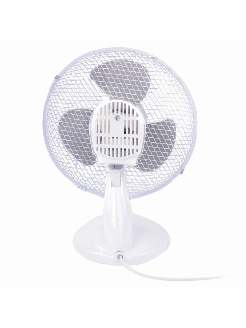 Вентилятор настольный SONNEN FT23-B6, d=23 см, 25 Вт, на подставке, 2 скоростных режима, белый/серый, 451038