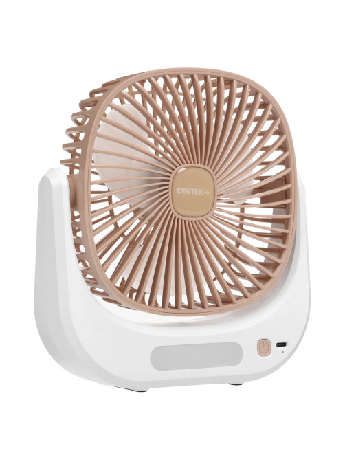 Вентилятор настольный CENTEK CT-5041, USB-питание, 3 режима, LED-подсветка, d=10 см, 5 Вт, белый