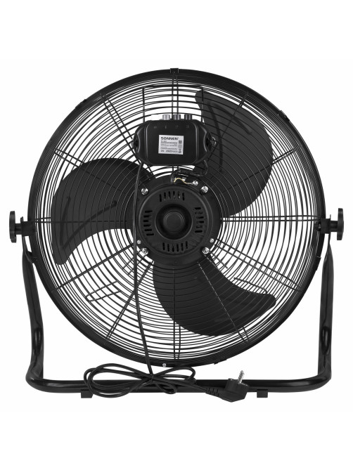 Вентилятор напольный ПОВЫШЕННОЙ МОЩНОСТИ SONNEN FE-45A, d=45 см, 120 Вт, 3 скорости, черный, 455734