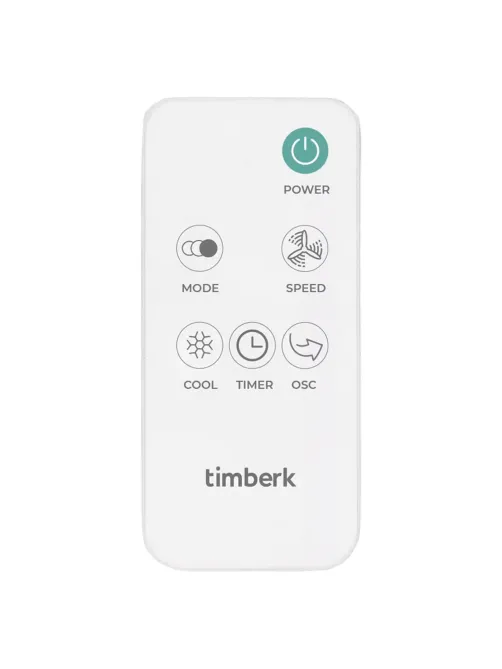 Охладитель воздуха колонный TIMBERK T-SAC02RC, 4 в 1, 3 режима, 50 Вт, бак 3 л, пульт ДУ, дисплей, белый