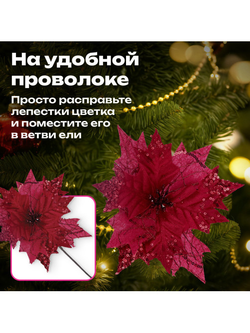 Украшение елочное КОМПЛЕКТ 3 шт., 