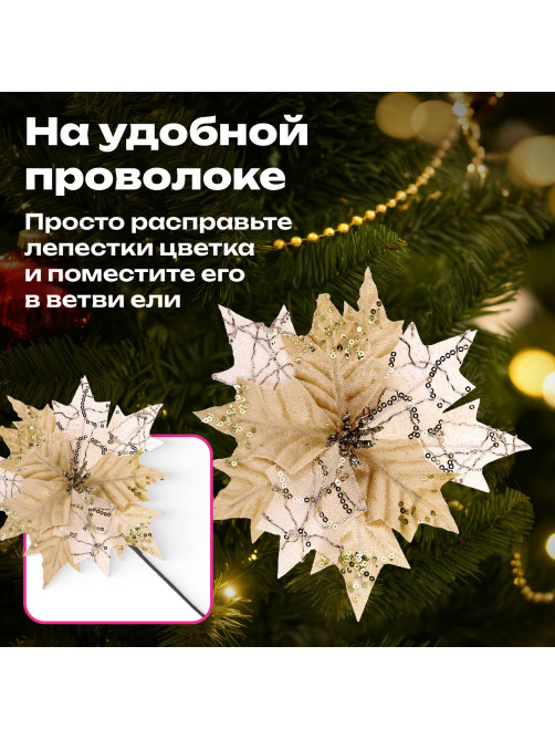 Украшение елочное КОМПЛЕКТ 3 шт., 