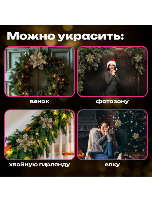 Украшение ёлочное КОМПЛЕКТ 5 шт. 