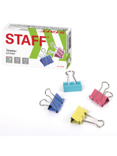 Зажимы для бумаг STAFF 