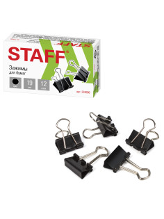 Зажимы для бумаг STAFF 
