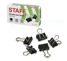 Зажимы для бумаг STAFF 