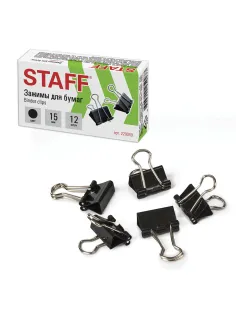 Зажимы для бумаг STAFF 