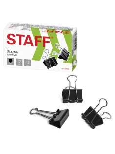 Зажимы для бумаг STAFF 