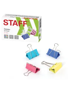 Зажимы для бумаг STAFF 
