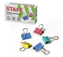 Зажимы для бумаг STAFF 