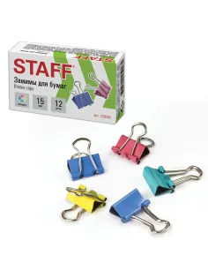 Зажимы для бумаг STAFF 