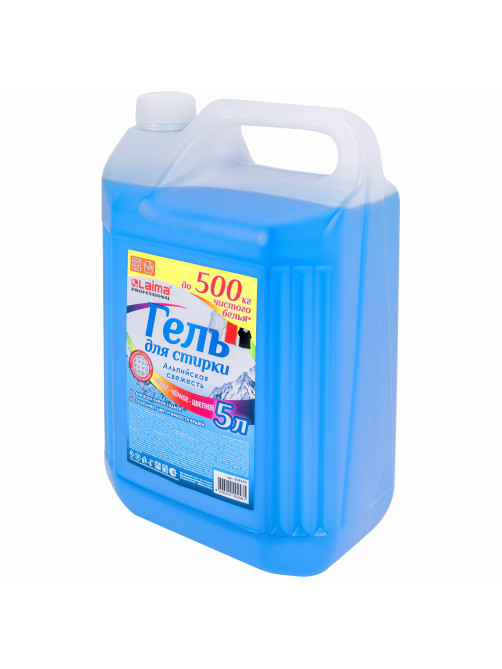 Гель для стирки белья и всех видов тканей 5 л, LAIMA PROFESSIONAL 