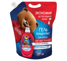 Гель для стирки цветного белья 3 л, QUALITA, концентрат, дой-пак, 14478