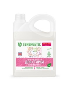 Гель для стирки для всех видов тканей 2,75 л SYNERGETIC, гипоаллергенный, 109275
