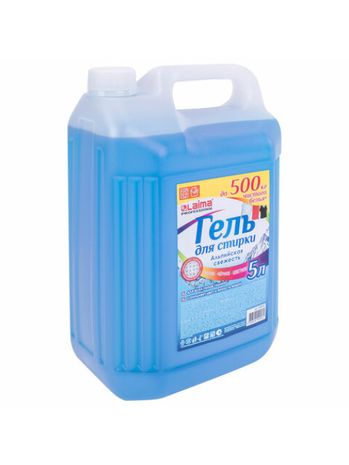 Гель для стирки белья и всех видов тканей 5 л, LAIMA PROFESSIONAL 