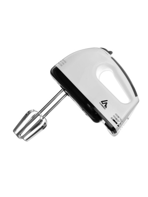Миксер Luazon LMR-02, ручной, 180 Вт, 7 скоростей, 2 насадки, бело-чёрный