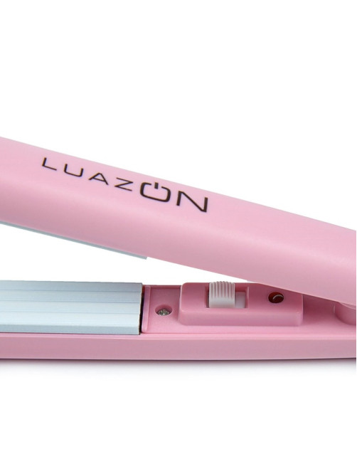 Щипцы-гофре Luazon LW-26, мини, 25 Вт, керамическое покрытие, 65×15 мм, до 160 °C, розовые