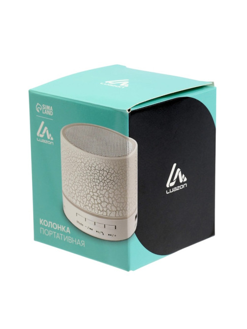 Портативная колонка Luazon LAB-04, с подсветкой, Bluetooth, USB, microSD, microUSB, МИКС