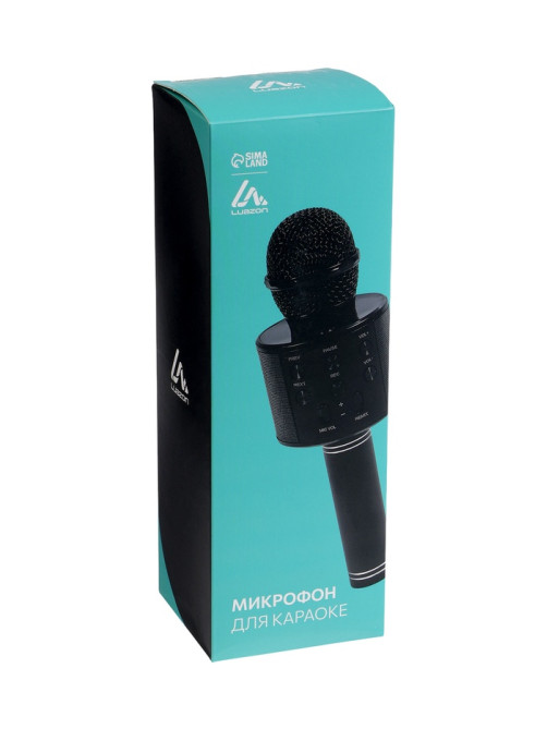 Микрофон для караоке Luazon LZZ-56, WS-858, 1800 мАч, чёрный