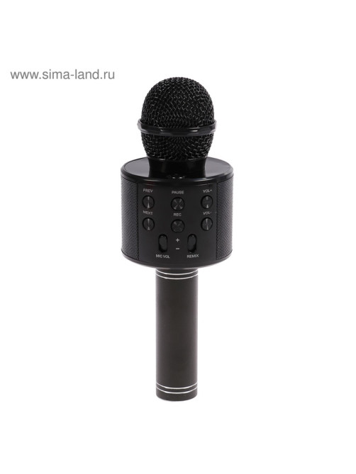 Микрофон для караоке Luazon LZZ-56, WS-858, 1800 мАч, чёрный