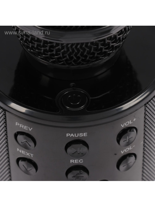 Микрофон для караоке Luazon LZZ-56, WS-858, 1800 мАч, чёрный