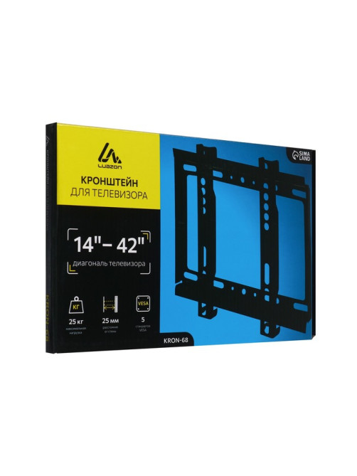 Кронштейн Luazon KrON-68, для ТВ, фиксированный, 14-42
